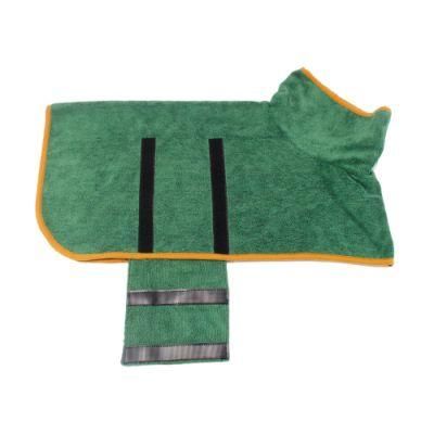 Super Absorbent Microfiber Quick Dry Pet Product Soft Adjustable Dog Bathrobe