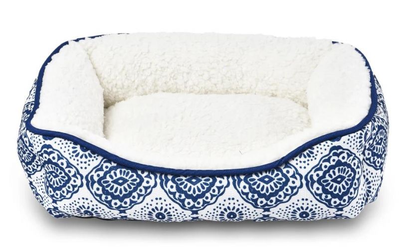 China Style Blue and White Porcelain Pet Beds Pads Dog Bed Cat Warm Calming Cat Beds