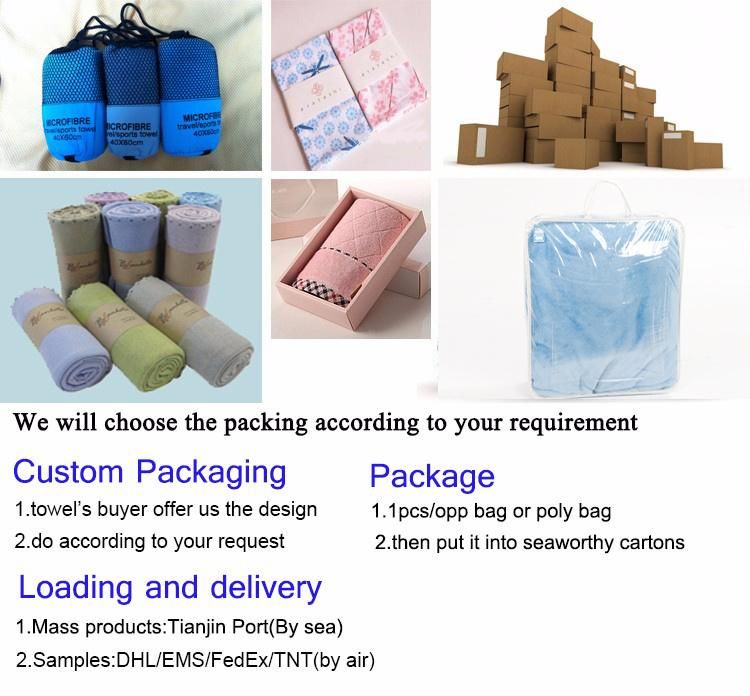 Custom Printing Logo Microfiber Quick Dry Bath Towel