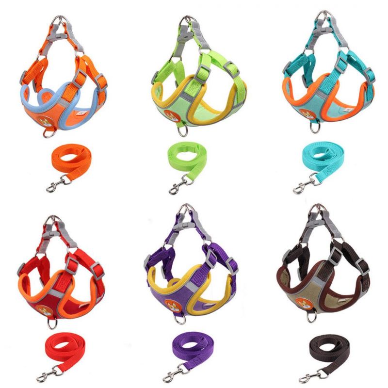 Popular Cute Pet Harness with Cartoon Design Dog Harness and Leash Set