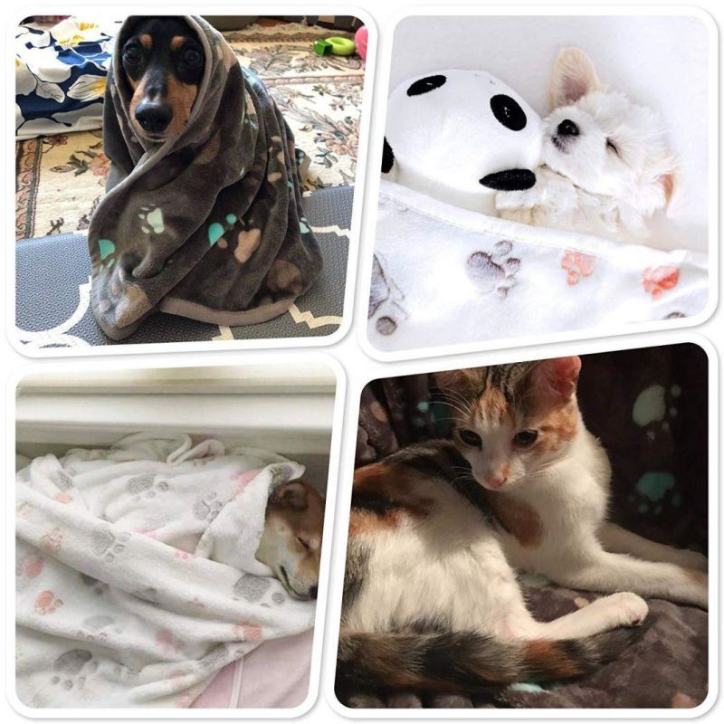 Super Soft and Premium Fuzzy Flannel Fleece Pet Dog Blanket, Washable Fluffy Blanket for Puppy Cat