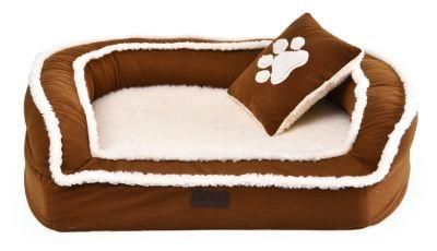 Luxury Pet Sofa Bed Warm Calming Orthopedic Dog Beds Washable Couch Bed