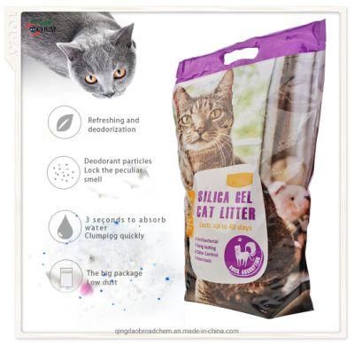 OEM 3.8L Wholesale Pet Sand High Quality Kitty Litter Low Dust Silica Gel Cat Litter