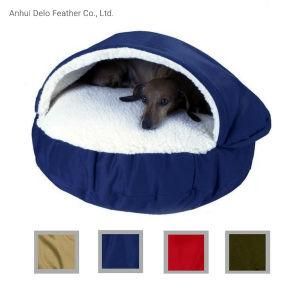 Faux Fur Ultra Soft Washable Dog Cushion Cat Bed Pet Beds Washable Plush Round Luxury Cave Dog Bed