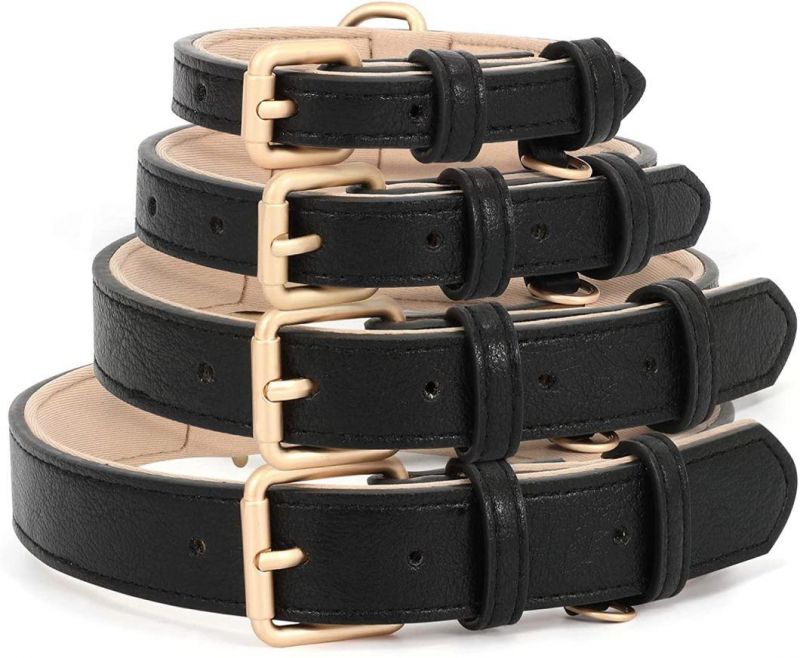 Flexible and Super Soft Leather Dog Collar with Multiple Colors