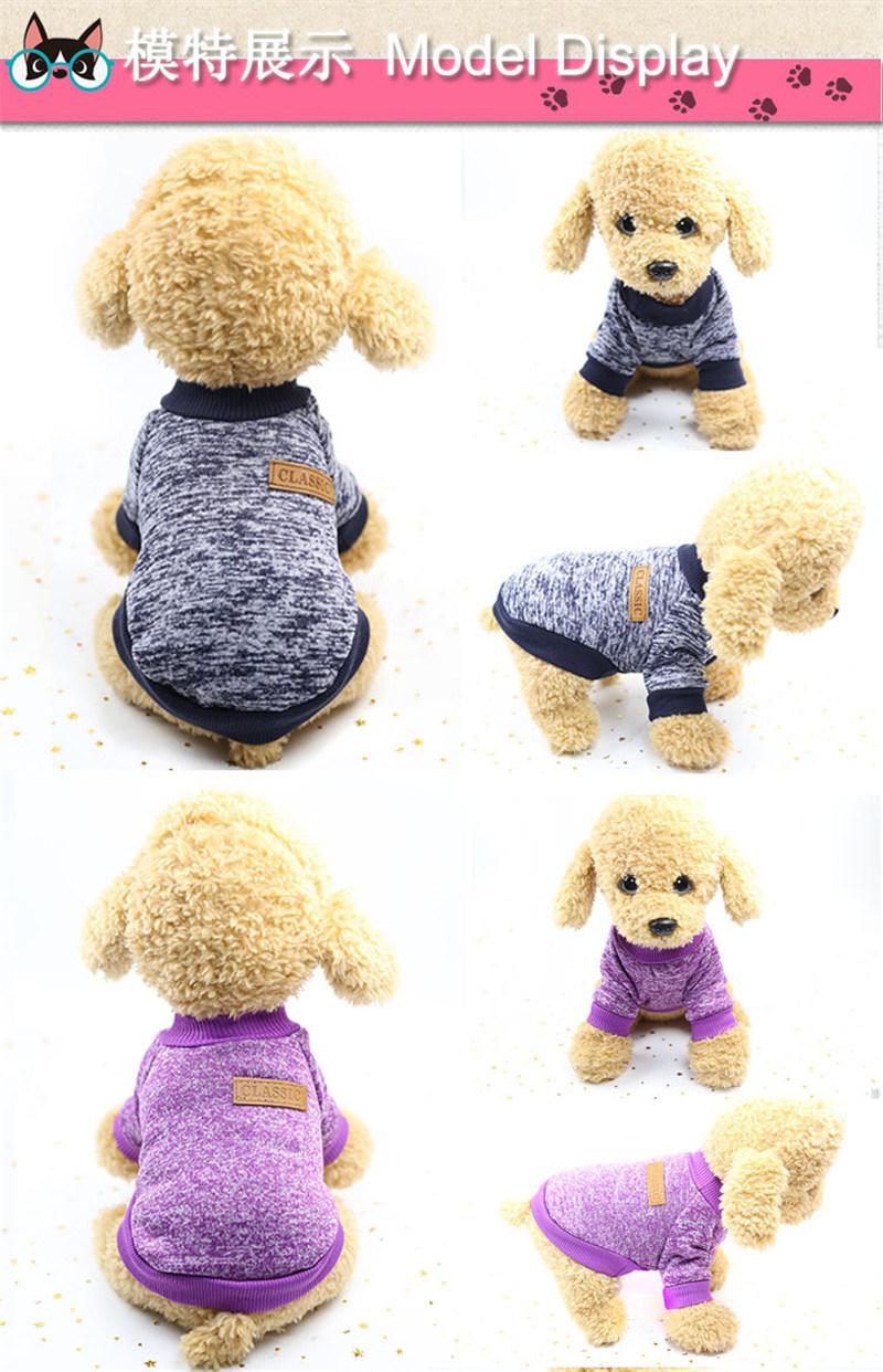 Pet Dog Clothes Soft Warm Clothes Pet Sweater Dogs Clothing Classic Pets Outfit