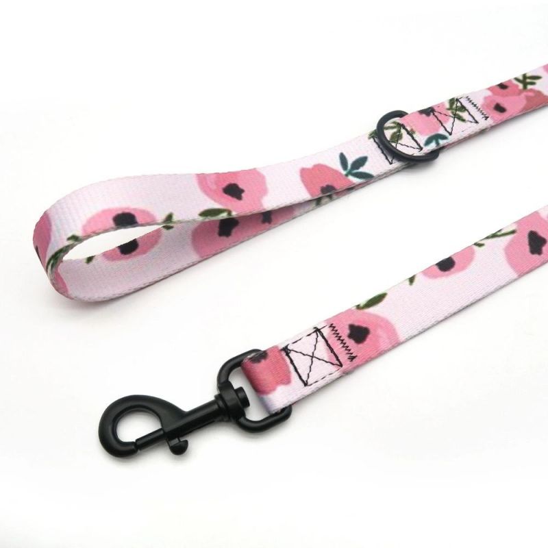 Hot Sale Premium Pet Accessories Printed No Fade Custom Dog Leash Wholesale