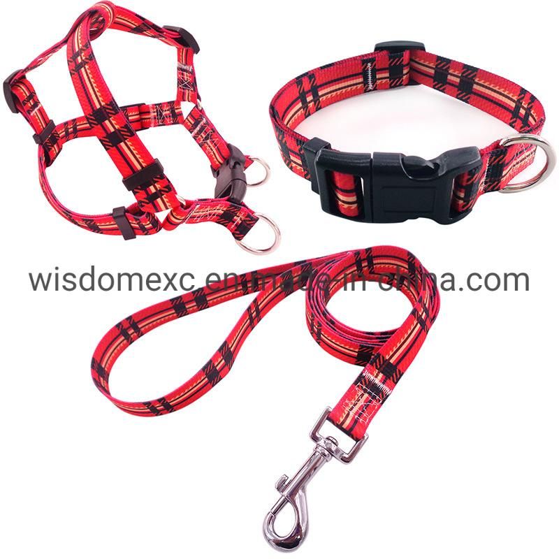 Dog Leash 120cm Adjustable Dog Collar Logo Printed Harness