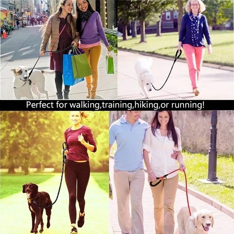 Reflective Durable Dog Leash Nylon Leashes Medium Large Dogs Collar Leashes Lead Rope