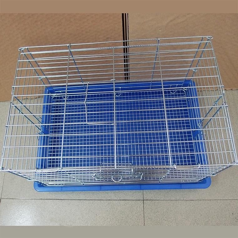 Rabbit Cage Metal Pet Rabbit Hutch Portable Small Animal House Poultry Carriers