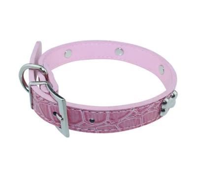 Hot Sale Cheap PU Metal Belt Buckle Personal Dog Collar with Custom Logo