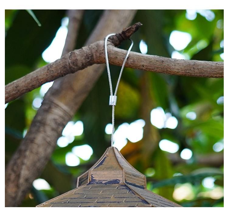 Pavilion-Shaped Bird Feeder with Hanging Outdoor Garden Water Resistant