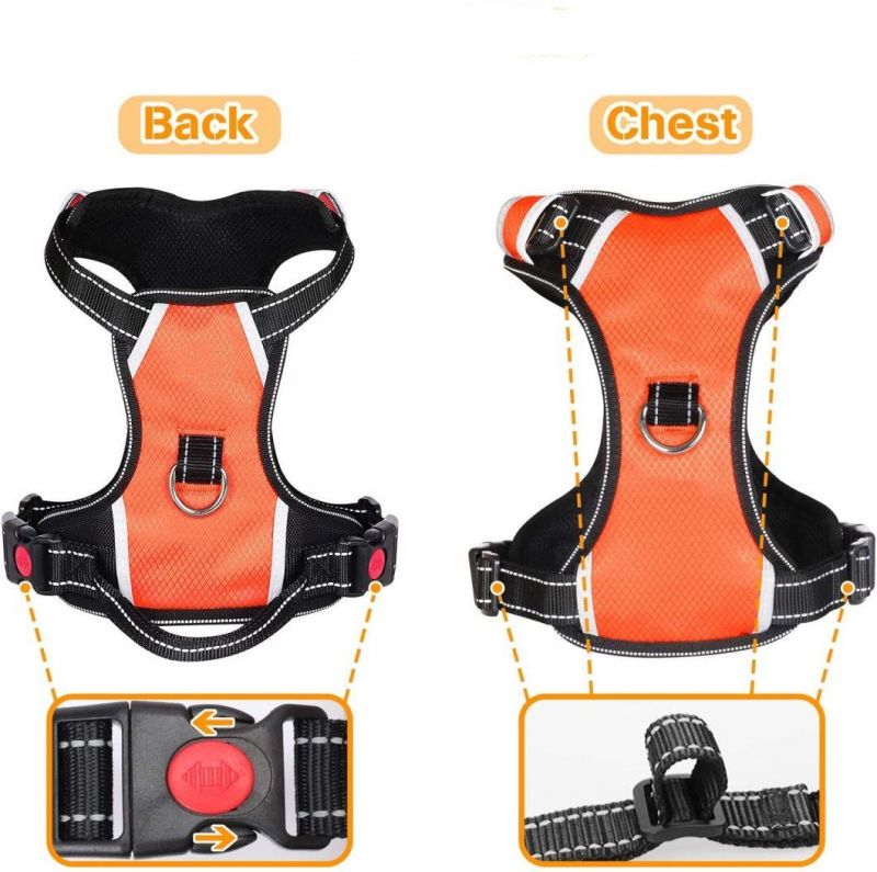 Dog Harness with Bright Bold Color and Reflective Straps