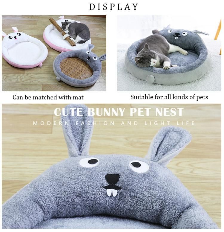 Dog Kennel Warm Winter Cute Cartoon Four Seasons Available Plush Dog Mat Cat Bed Pet Mat Cat Dog Supplies