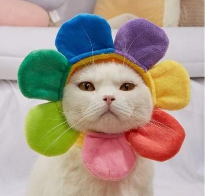 Pet Headgear Manufacturer Wholesale Sunflower Dress up Dog Cat Hats