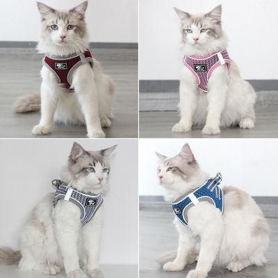 Durable Cat Accessories Pet Customized Dog Accesories Breathable Reflective Fabric Dog Harness