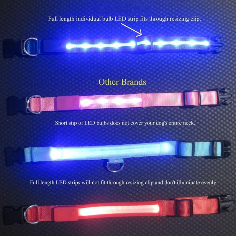 Safety LED Dog Leash - USB Rechargeable Flashing Light LED Dog Leash