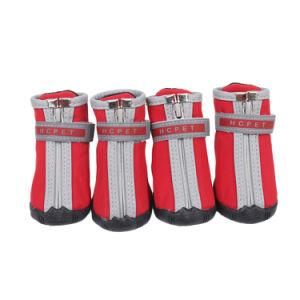 Red Waterproof Non-Slip Outdoor Hot Sale Non-Slip Snow-Proof Pet Dog Shoes