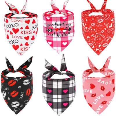 Hot Sell Custom Printed Pet Cotton Plaid Dog Bandanas