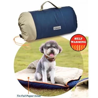 Outdoor Water-Repellent Warm Portable Pet Sleeping Bag with Zipper