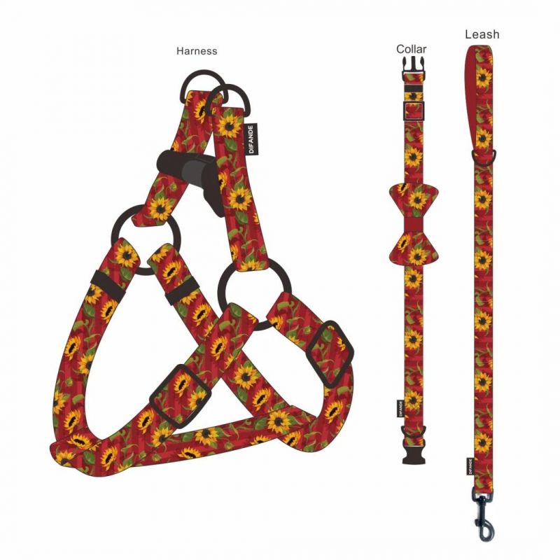 Hot Selling Factory Wholesale Custom Logo Dog Collar and Leash Harness Set
