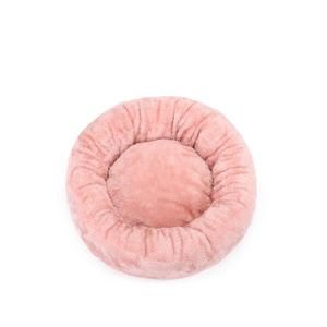 Dog Bed Wholesale Manufacturer Soft Luxury Plush Pink Grey White Pet Cushion Round Cat Dog Bed