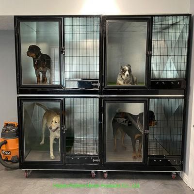 Customized Enclosed Animal Pet Cage Full View Dog Boarding Kennel