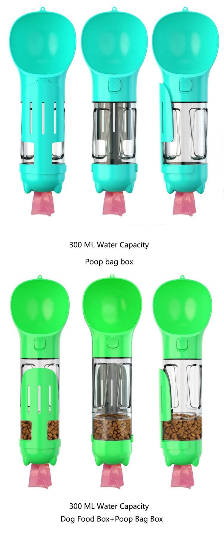2022 Popular OEM/ODM Bowls & Feeders Multifunction 4 in 1 Dog Water Bottle Pet