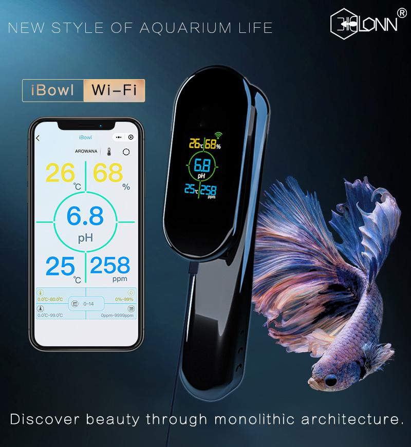 2021 New Arrival Aquariums Accessories 5 in 1 Wi-Fi Water pH/TDS/Tep and Air TDS/Humidity Tester Fish Tank