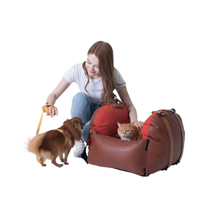 Waterproof Safely Travaling Pet Car Seat Double Lock Belt Pet Carrier Seat