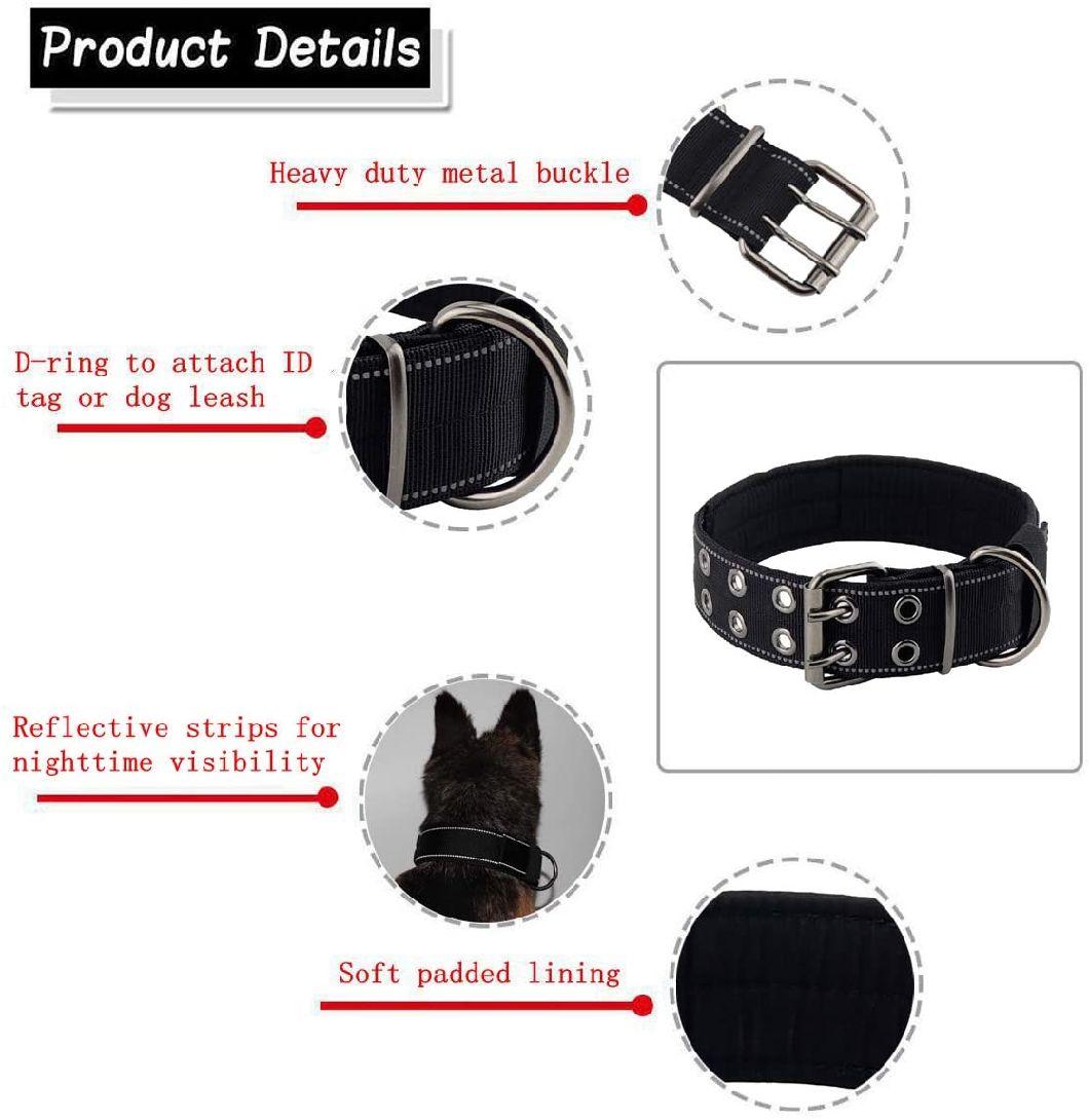 Reflective Dog Collar Tactical Dog Collar with Soft Padded Lining