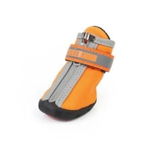 Orange Waterproof Non-Slip Outdoor Hot Sale Non-Slip Snow-Proof Pet Dog Boots
