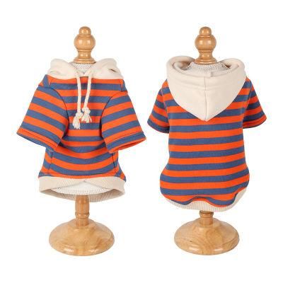 Wholesale Stripe Dog Sweater Bulk Puppy Pet Fleece Printed Custom Dog Hoody Large Dog Hoodie