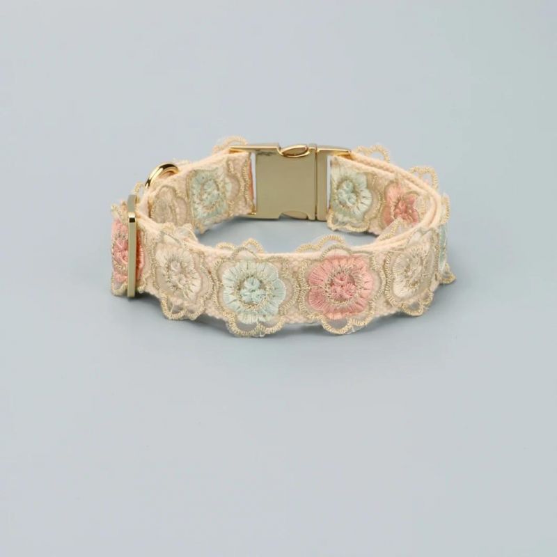 Custom Wholesale Lace Floral Dog Collar