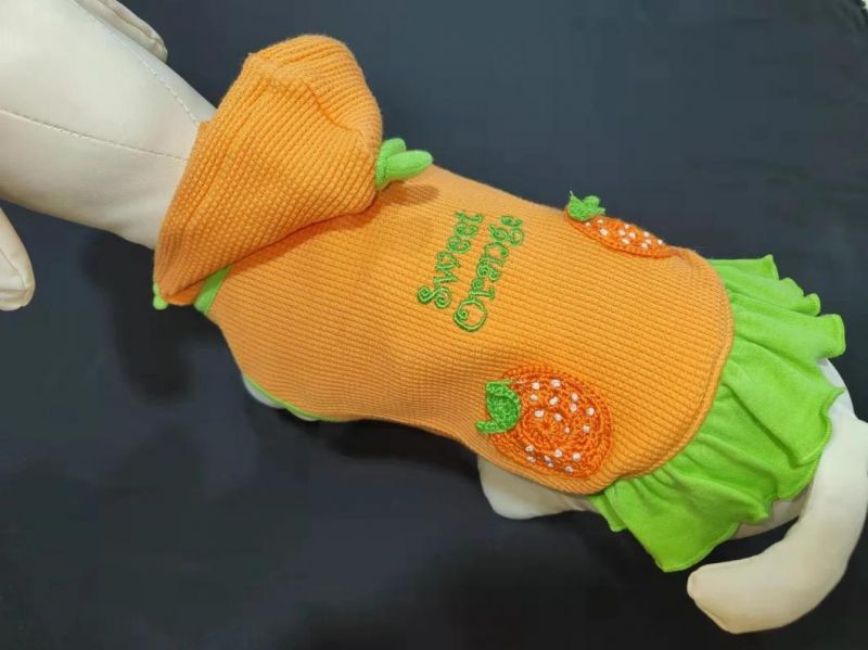"Sweet Orange"Buying Office Fashion Dog Clothes Pet Products Dog Clothes