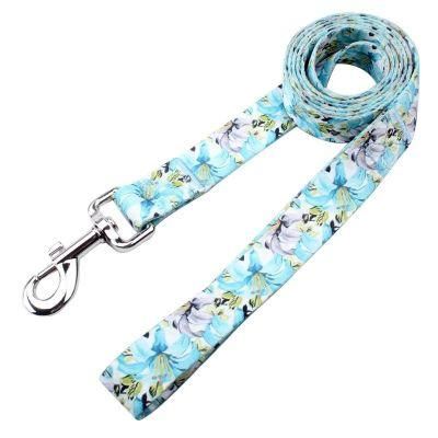 Soft Polyester Pet Leash Both Sides Sublimation Personalized Logo Patterns