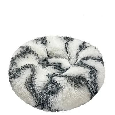 Good Quality Warm Bed Pet Round Super Soft Plush Puppy Beds Washable Indoor Dog Cats Bed for Large Clearance