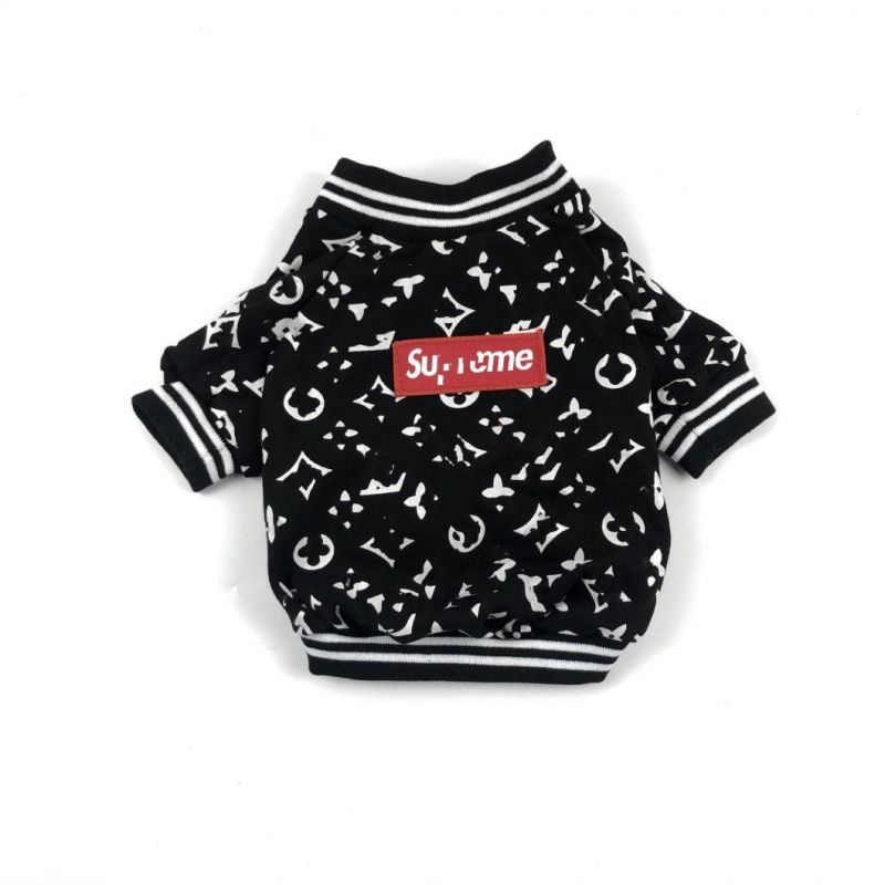Fashionable and Elegant Pet Letter Print Autumn and Winter Warm Dog Sweater with Hood From China Supplies
