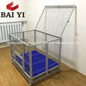 Galvanized Portable Metal Pet Dog Box Cage Kennel