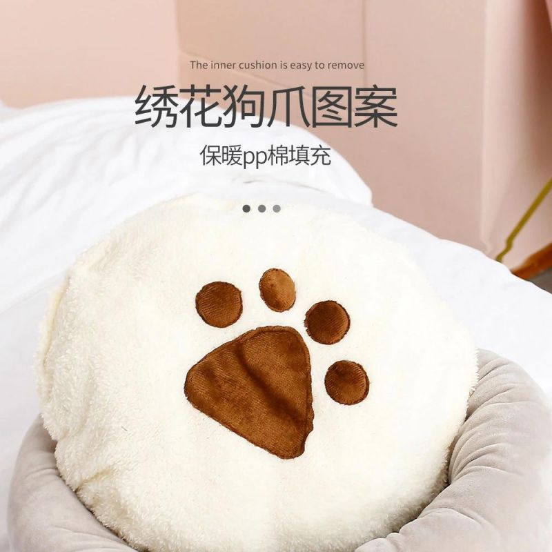 Cat Nest Winter Warm Cotton Litter Net Red Deep Sleep Winter Warm Dog Bed Cute Cat Litter Pad Pet Supplies