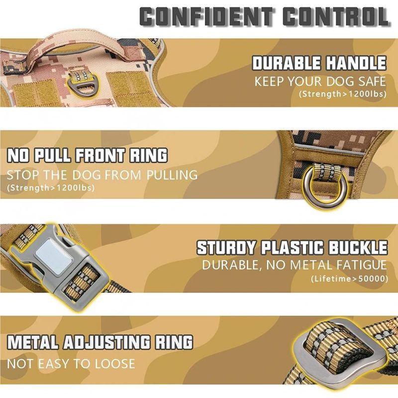 Durable High Quality Hiking Outdoor Pet Product Waterproof Big Shape Pet Dog Harness