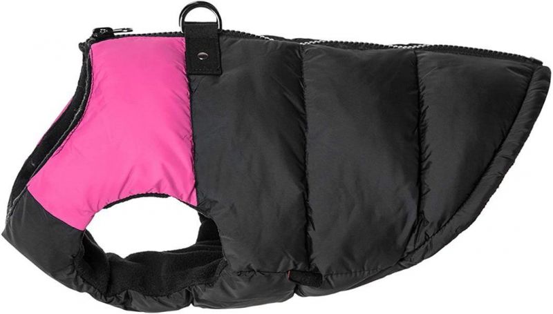 Zip up Dog Jacket Coat with D Ring Leash