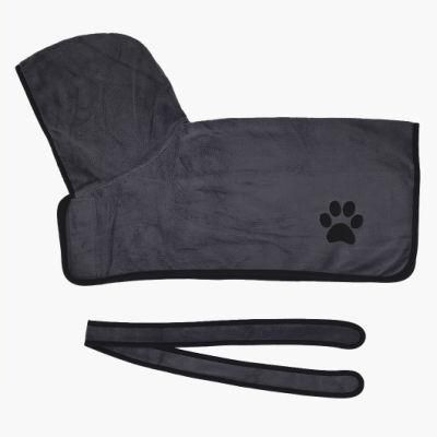 Mircofiber Absorbent Grooming Quick Drying Robe Bathrobe Dog Cat Pet Accessories