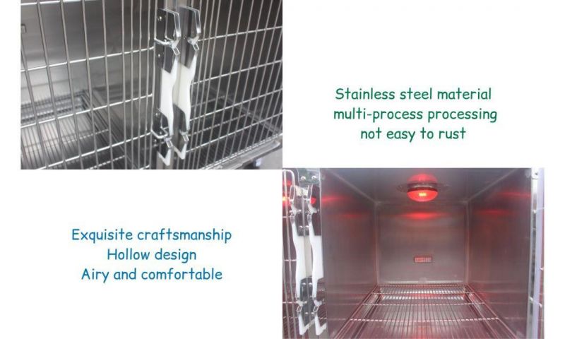 Stainless Steel Vet Hospital Cage for Pet Hospital ICU Room