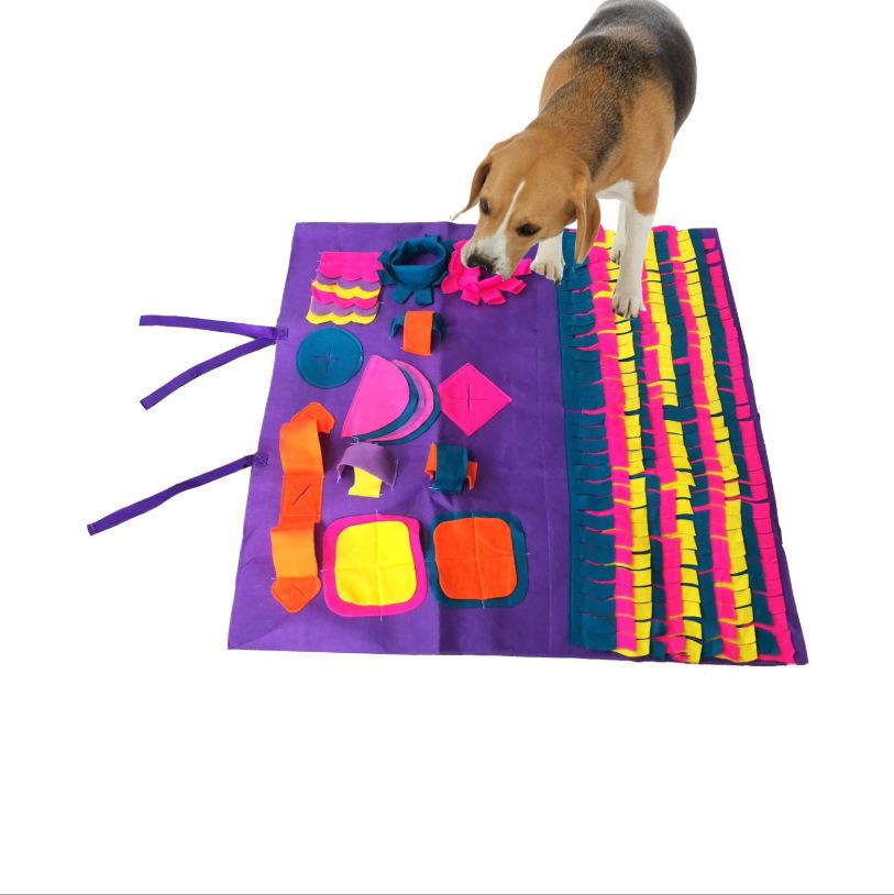 Pet Bite Resistant Puzzle Dog Cat Foraging Toy Pet Sniffing Training Blanket Waterproof and Wear-Resistant