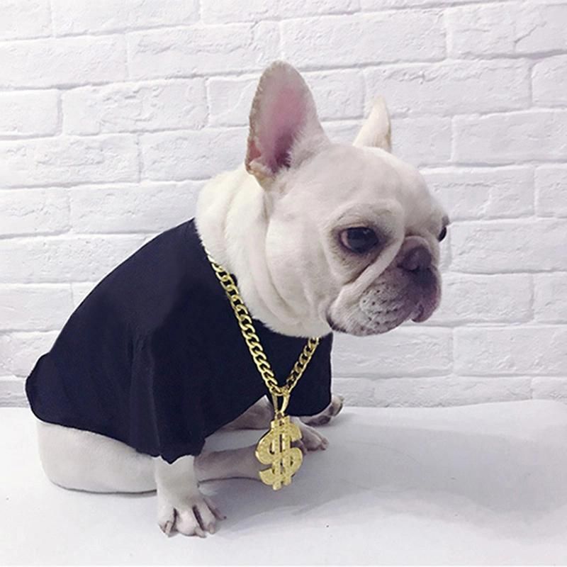 Fashion Design Dollar Logo Dog Accessories Gold Listing Pet Accessories Dog Chain