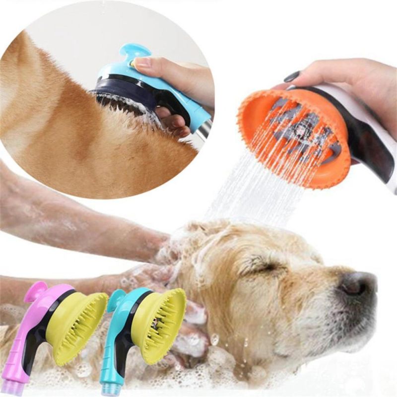 Pet Dog Bath Comb Sprayer Comfortable Pet Grooming Brush Cleaner