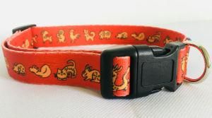 Dog Collar, Pet Collar, Cat Collar, Pattern Collar (art: red zodiac)