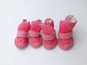 Hot Sales Cute Pet Shoes Winter Pet Foot Wear Coral Velvet Suede Dog Shoes
