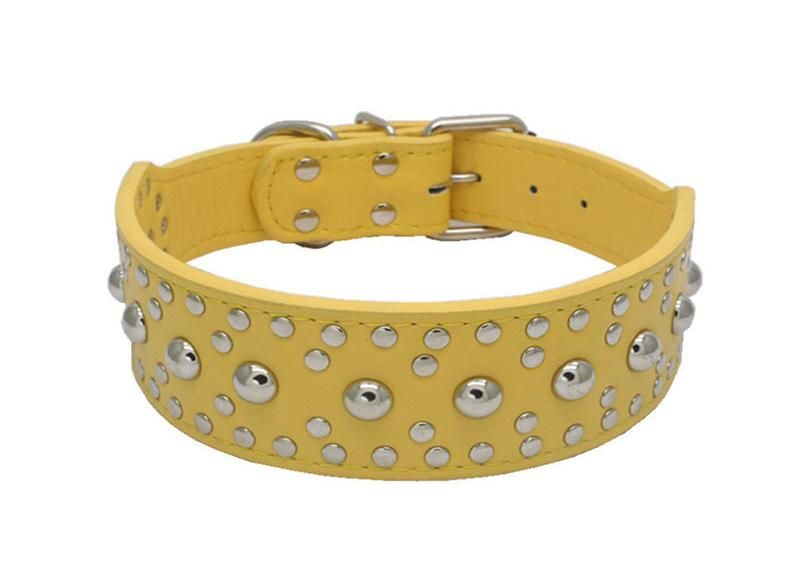 Large Pet Collar with Twinkling Rivet Studded